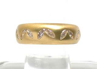 STYLISH 18k GOLD & BRILLIANT DIAMONDS BAND RING  