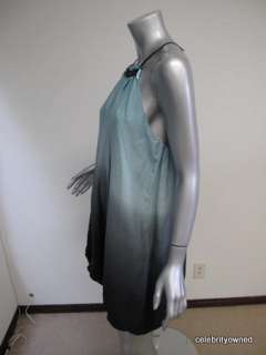 Single Dress Blue/Black Ombre Sleeveless Beaded Dress S  