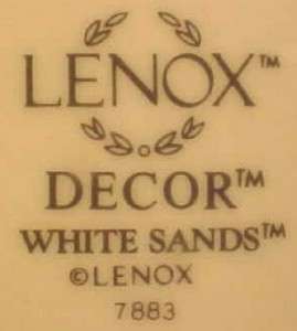 Lovely WHITE SANDS DINNER PLATE w PINK TRIM Lenox NICE  