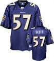 Bart Scott Jersey Reebok Purple Replica #57 Baltimore Ravens Jersey