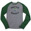Seattle Sounders Heathered Grey adidas Gym Class Long Sleeve Tri Blend 