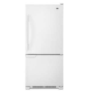 Maytag18.5 cu. ft. 30 in. Wide Bottom Freezer Refrigerator in White