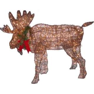 Home Accents Holiday 48 in. 250 Light Brown PVC Grapevine Moose 