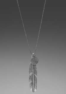 COHEN Feather Chain Necklace in Silver  