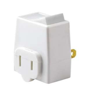 Leviton 13 Amp White Plug In Tap Outlet with Switch R54 01469 00W at 