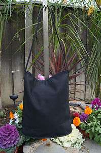 DONNA KARAN NY Black Nylon Large Bucket Tote Purse Shoulder Bag  