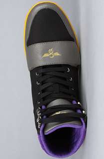 Creative Recreation The Cesario Sneaker in Black Gunmetal Purple 