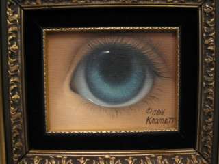   Margaret Keane Original Oil Canvas Painting Big Blue Eye 1/1  
