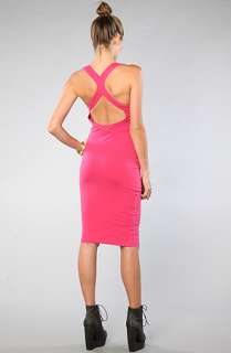 Motel The Cross Back Dress in Hot Pink  Karmaloop   Global 