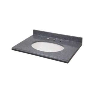 31 in. Colorpoint Technology Vanity Top in Gray with White Undermount 