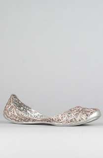 Melissa Shoes The Campana Zig Zag in Silver Glitter  Karmaloop 