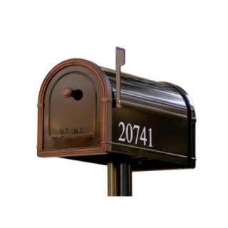  MailboxesAvalon Post Mount Mailbox Black with Venetian Bronze Accents