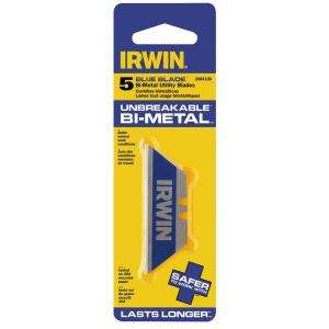 Irwin Blue Blade Bi metal Blades for Utility Knives (5 Pack) 2084100 