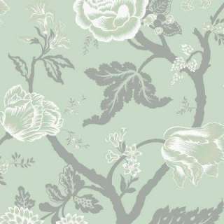 The Wallpaper Company 56 Sq.ft. Sea Breeze Large Floral Trail 