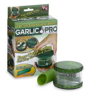 The No Touch Garlic Dicer GARLIC PRO & FREE E Z Peeler Slicer Mincer 