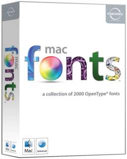   MacFonts Complete Collection Fonts for Mac NEW 831666002349  