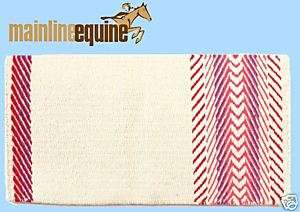 Mayatex Saddle Blanket Tack Wool Mariposa Cream Pink  