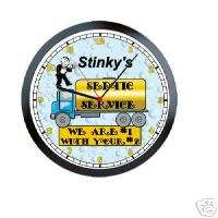 Stinkys Septic Service Truck Sign Wall Clock #712  