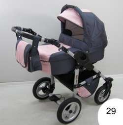 LUXUS Kombikinderwagen ORION 3 in 1 + Babyschale + GRATIS in 47 FARBEN 