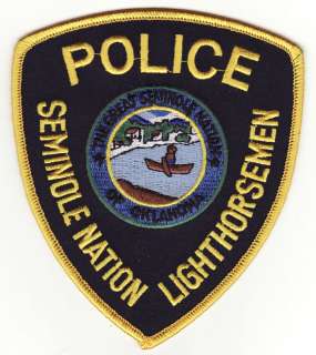 Lighthorsemen OK Oklahoma Seminole Nation Police Patch  