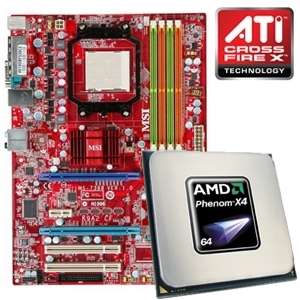 MSI K9A2 CF F Motherboard CPU Bundle   AMD Phenom X4 9550 Processor 