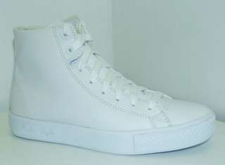 Converse Chuck Taylor Cupsole White Leather Hi Top shoes  