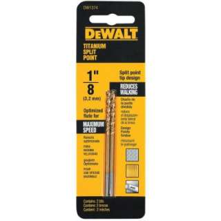 DEWALT 1/8 In. Titanium Split Point Drill Bits 2 Pack DW1374 at The 