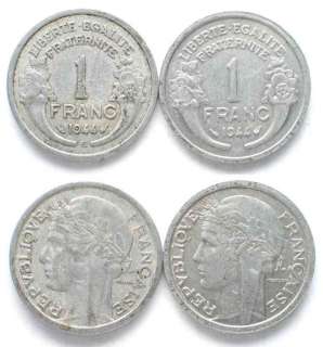 FRANCE FRANKREICH 1 Franc 1944,44 C # 46702  