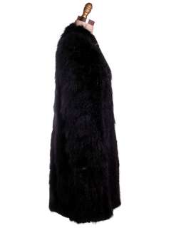 Vintage Black Monkey Fur Coat 1930s Big Shoulders Small  