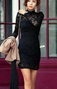 D345 Womens Romantic Rose Lace Collared Dress 6 8  