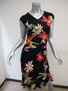 Christian Lacroix Skirt & Top Black Floral Rayon sz 40  