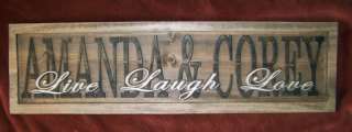 Personalized Couples Wood Family Last Name Wedding Gift  