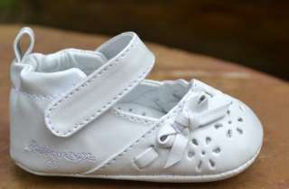 white Mary Jane kids baby toddler girl shoes size 1 2 3  