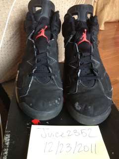 Nike Air Jordan VI Infrared 6 Black Original OG 1991 Size 11  