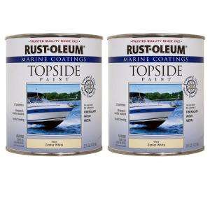 Rust Oleum Marine Coatings 1 qt. Gloss Oyster White Topside Paint (2 