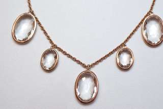 New Ippolita Rose Gold and Clear Quartz Ovals Necklace $1500  