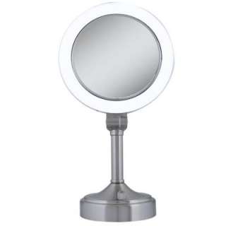   Light 10X/1X Vanity Mirror in Satin Nickel SLV410 