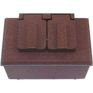 Greenfield Weatherproof Duplex Outlet Kit   Rubbed Bronze KDHBRB at 