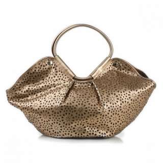 JIMMY CHOO Perforated Leather STAR Bag Purse Bronze  