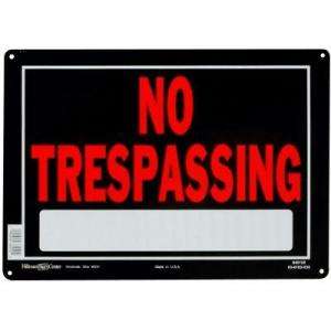   10 in. x 14 in. Aluminum No Trespassing Sign 840125 