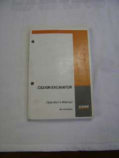 Case Operators Manual CX210N Excavator  