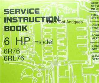 1976 OMC Johnson Outboards Service Instruction Manual 6 HP Models 