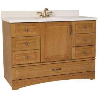 Danville 48 in. W x 21 in. D x 33.5 in. H Vanity Cabinet Only in Oak