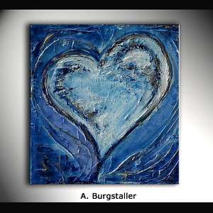 BA Original Acrylbild Herz Leinwand Abstrakt Gemälde 43 Geschenk 