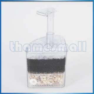 Aquarium Fish Tank Bio sponge Ceramic rings Gravel Corner Filter w 