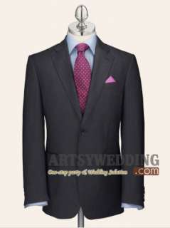   Buttons Center Vented Formal Men Suits Tuxedo for Wedding Prom  
