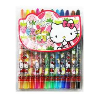 Sanrio Hello Kitty 12 Colors Crayons  Strawberry