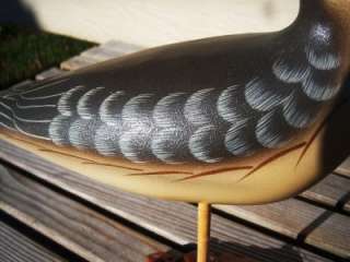 c1980 Orig Hand Carved Wood Dowitcher Shorebird Duck Decoy Signed 