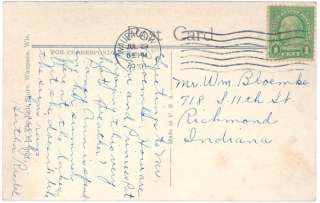 1930 Waupaca Wisconsin INDIAN CROSSING CASINO Postcard  