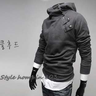  Fashion Mens Slim Sexy Top Designed Rider Style Hoodie Jacket  